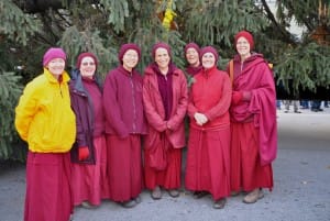 xmas tree -- sravasti nuns
